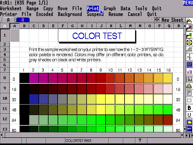 Lotus 123 4.0 for DOS - Edit